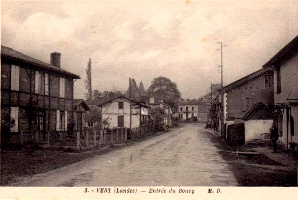 Vert (Landes) - entrée du bourg