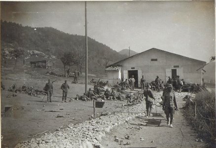 Verwundetenabschub vom Feldspital in Lokve.22.8.17 (BildID 15598414)