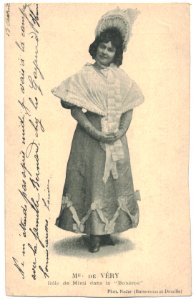 VERY, Mlle. De Semaphore. As Mimi in Bohème. Photo Nadar