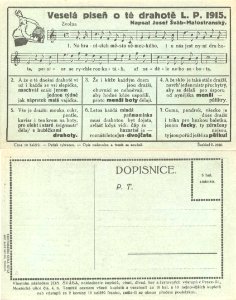 Veselá píseň o té drahotě L.P. 1915