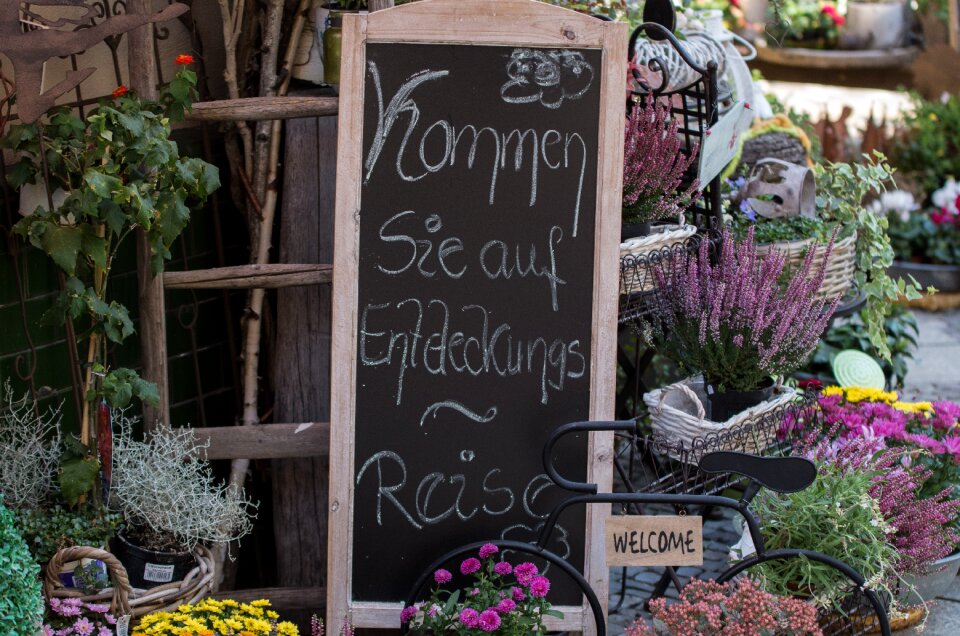 Stand advertising floristisch