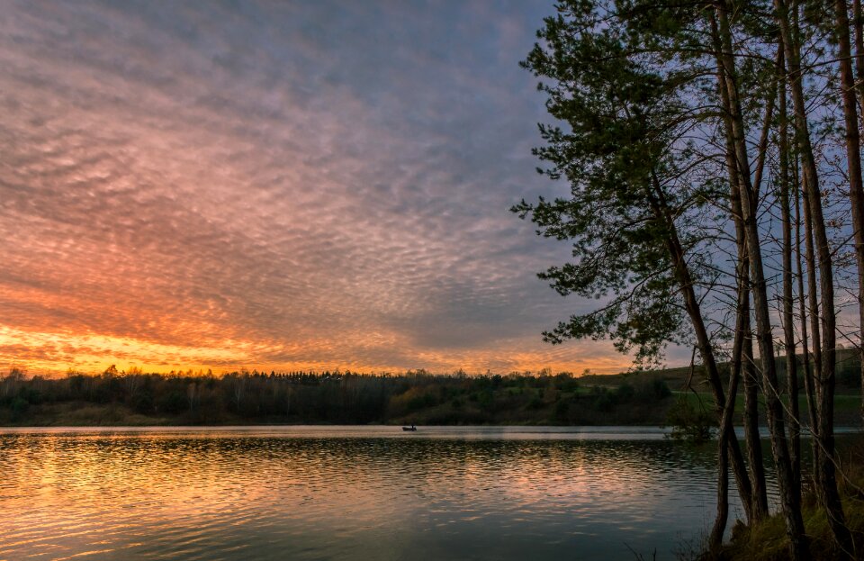 Lake clouds landscape