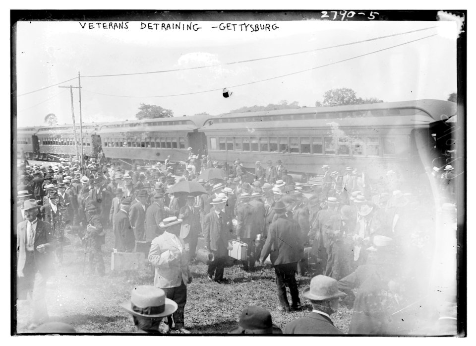 Veterans detraining - Gettysburg LCCN2014693822