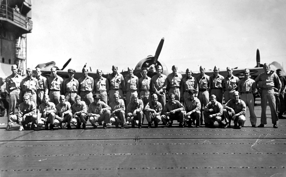 VF-3 pilots on USS Enterprise (CV-6) June 1942