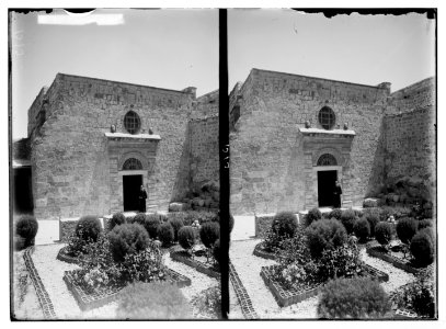 Via Dolorosa, beginning at St. Stephen's Gate. Cloister of Scourging. LOC matpc.05434