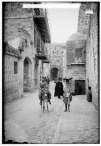 Via Dolorosa, beginning at St. Stephen's Gate. Fourth Station of the Cross LOC matpc.00023