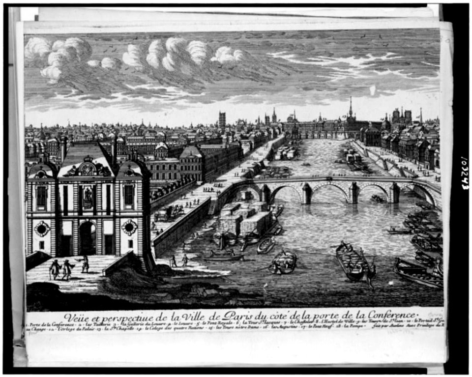 Veüe et perspective de la Ville de Paris du côté de la porte de la Conference LCCN91732084