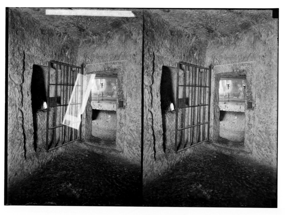 Via Dolorosa. The Prison of the Antonia. Doorway to rock-hewn chambers. LOC matpc.02499