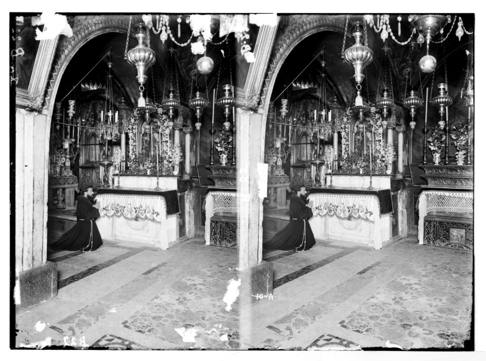 Via Dolorosa, beginning at St. Stephen's Gate. (Thirteenth) Station of the Cross. LOC matpc.05440
