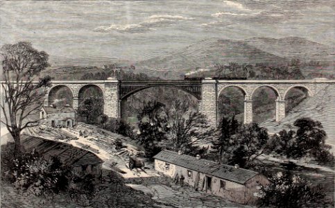 Viaduct on the Lime Branch of the Lancaster and Carlisle Railway - ILN 1861 (14593804100) (cropped) photo