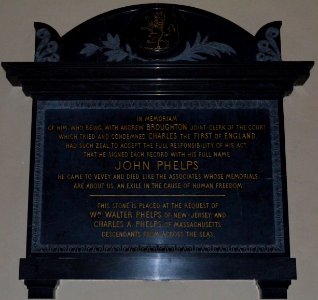 Vevey - église Saint-Martin - mémorial de John Phelps et Andrew Broughton