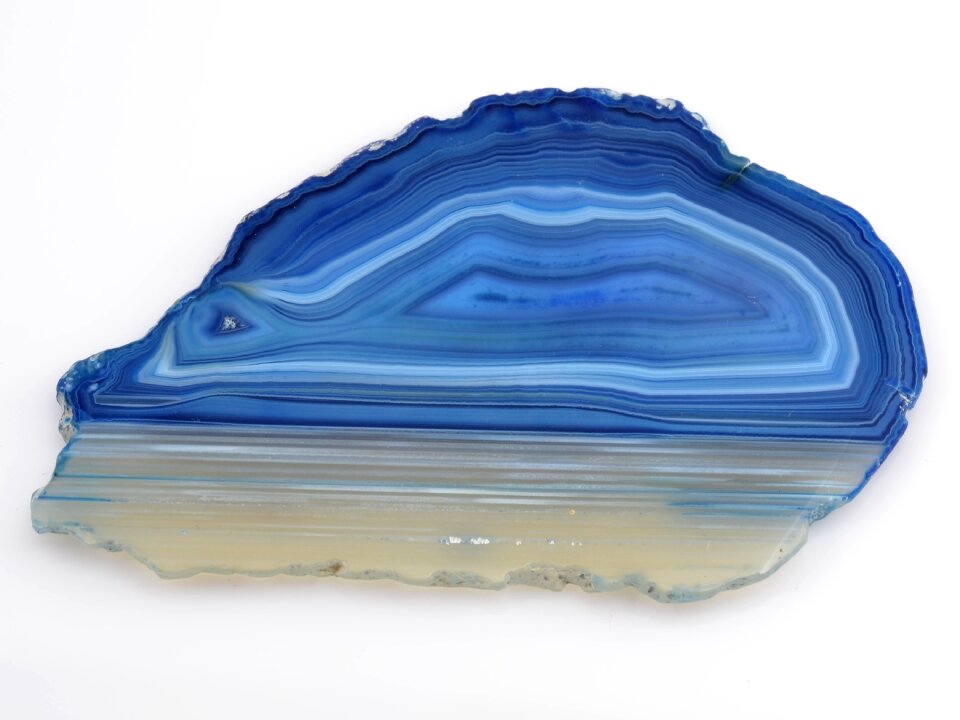 Agate blue semi-precious stone
