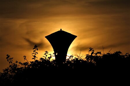 Lamp silhouette scenery