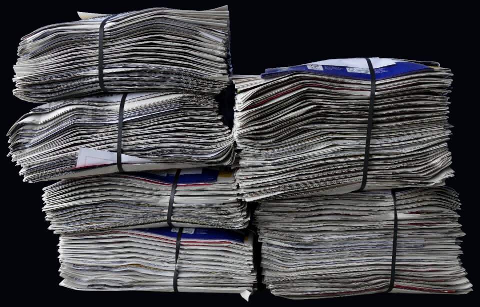 Paper stack waste paper recycling