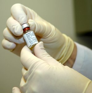 Vial of smallpox vaccine photo