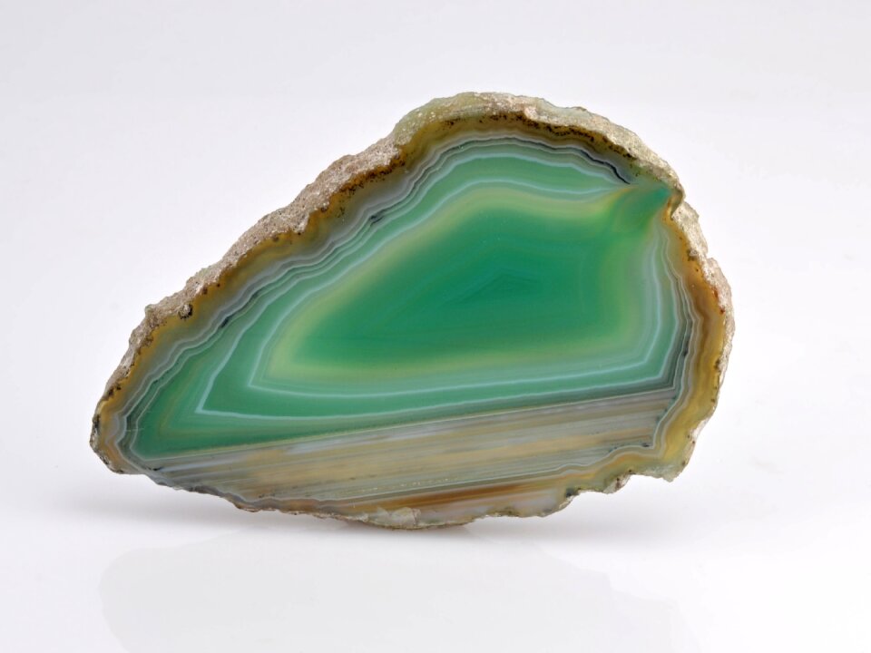 Agate green semi-precious stone