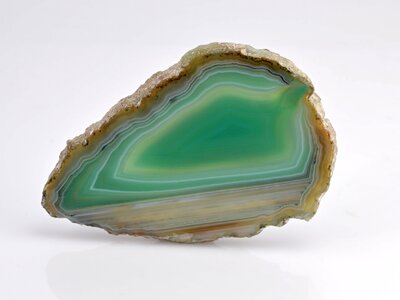 Agate green semi-precious stone