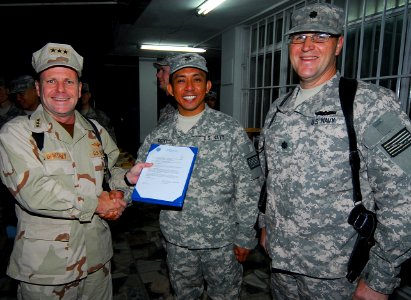 Vice Adm. Bill Gortney visits Sailors at NTM-A in Afghanistan (4678476751)