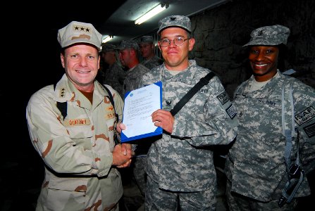 Vice Adm. Bill Gortney visits Sailors at NTM-A in Afghanistan (4679116800)