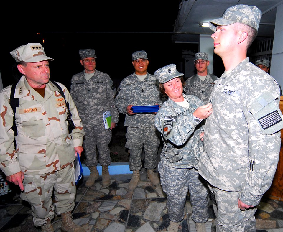 Vice Adm. Bill Gortney visits Sailors at NTM-A in Afghanistan (4679106390)