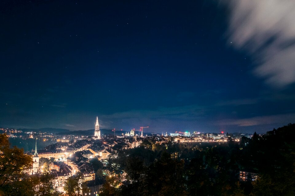 Switzerland star illuminated