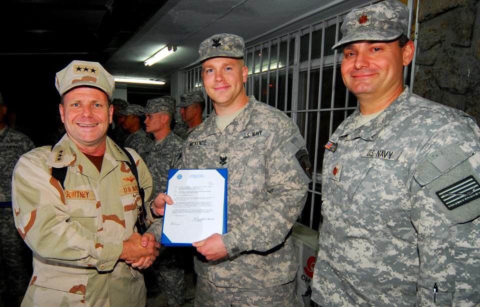 Vice Adm. Bill Gortney visits Sailors at NTM-A in Afghanistan (4679110838)