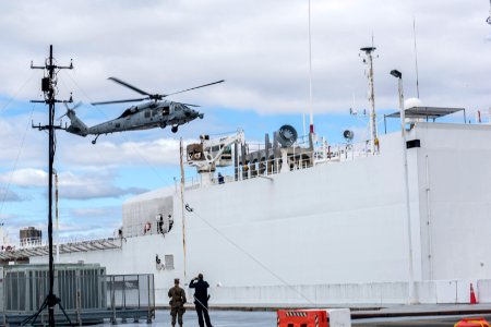 Vice Admiral Andrew Lewis Visits USNS Comfort (49753569558) photo