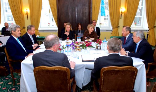 Vice President Biden Sits With Ukrainian President Poroshenko Before Meeting on Sidelines of Munich Security Conference 02