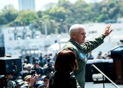 Vice President Michael R. Pence aboard USS Ronald Reagan 26