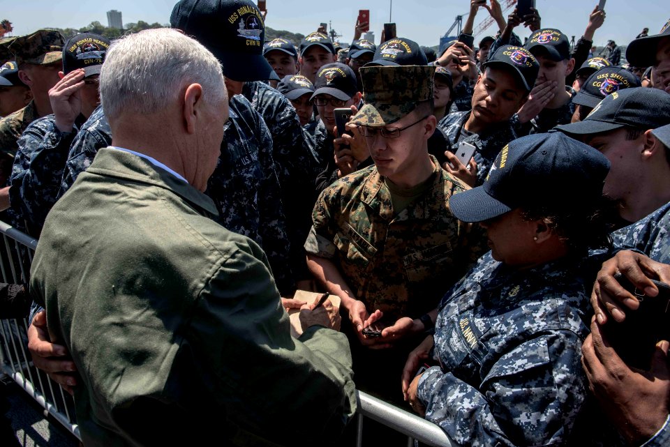 Vice President Michael R. Pence aboard USS Ronald Reagan 09