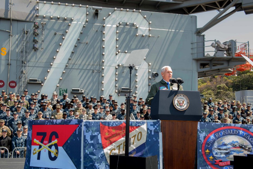 Vice President Michael R. Pence aboard USS Ronald Reagan 31
