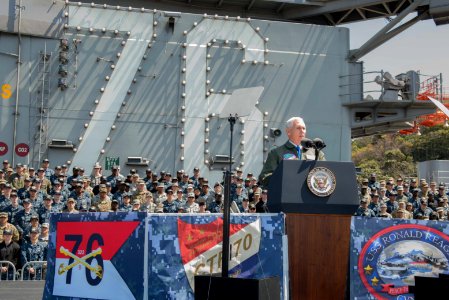 Vice President Michael R. Pence aboard USS Ronald Reagan 31
