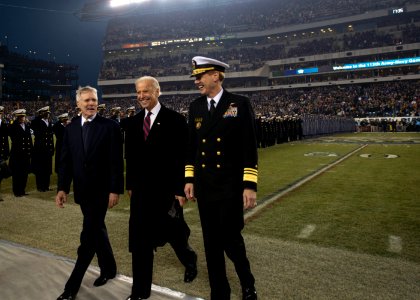 Vice President Biden walks across the field.