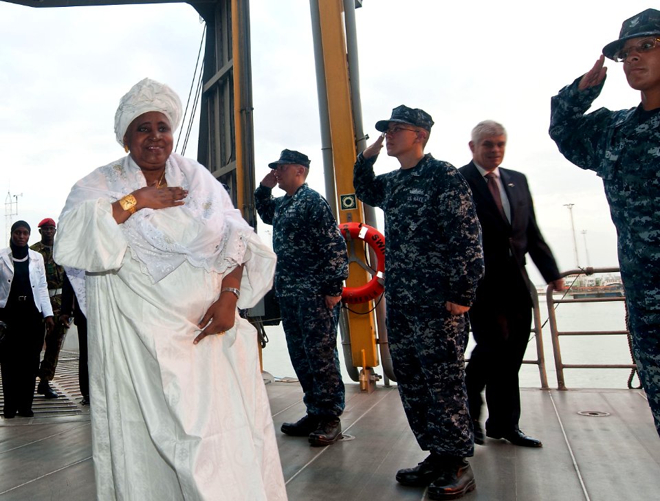 Vice President of Gambia visits HSV Swift. (8243542829)