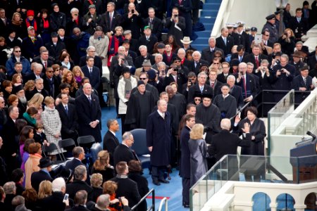 Vice President Joe Biden gets sworn in on Inauguration Day, January 21, 2013 photo