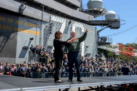 Vice President Michael R. Pence aboard USS Ronald Reagan 12