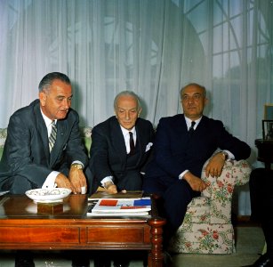 Vice President Lyndon B. Johnson with Prime Minister of Italy, Amintore Fanfani (01)