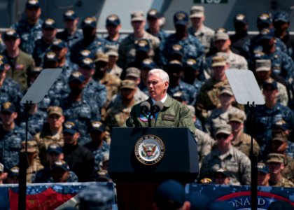Vice President Michael R. Pence aboard USS Ronald Reagan 29