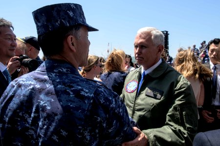 Vice President Michael R. Pence aboard USS Ronald Reagan 11