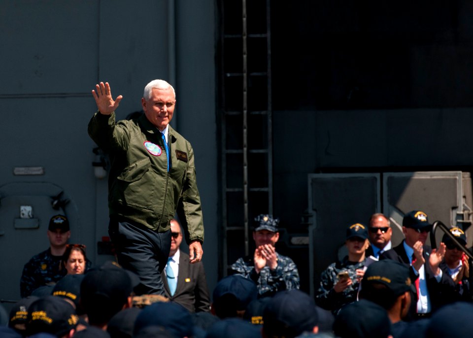 Vice President Michael R. Pence aboard USS Ronald Reagan 27