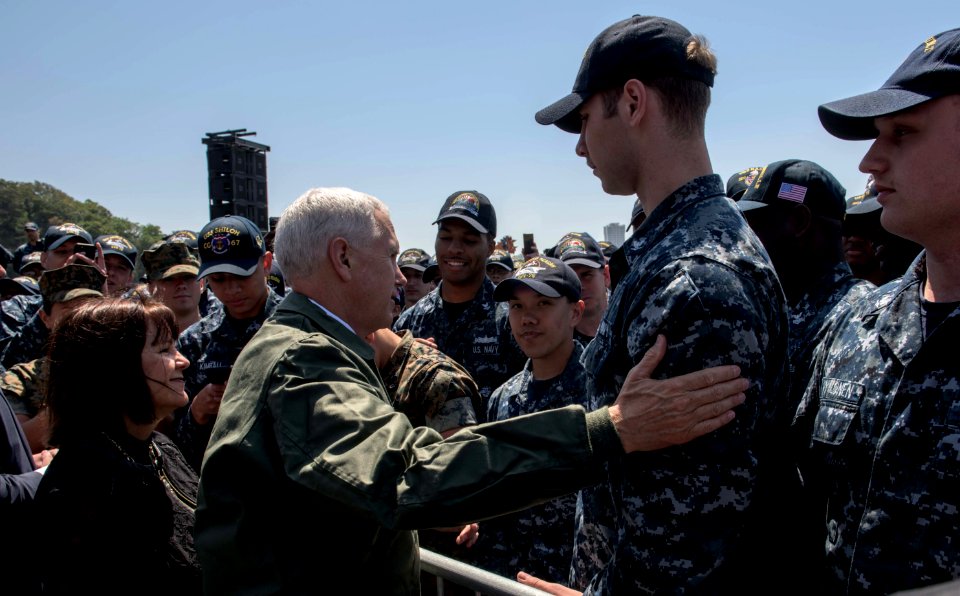 Vice President Michael R. Pence aboard USS Ronald Reagan 07