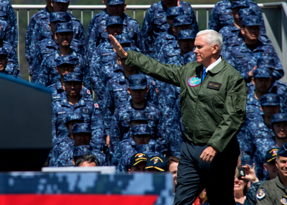 Vice President Michael R. Pence aboard USS Ronald Reagan 23