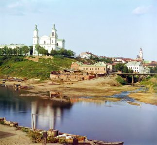 Viciebsk, Dźvina-Vićba. Віцебск, Дзьвіна-Віцьба (S. Prokudin-Gorsky, 1912) photo