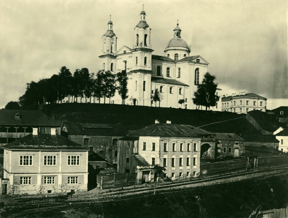 Viciebsk, Pračyścienskaja hara. Віцебск, Прачысьценская гара (S. Jurkoŭski, 1867)