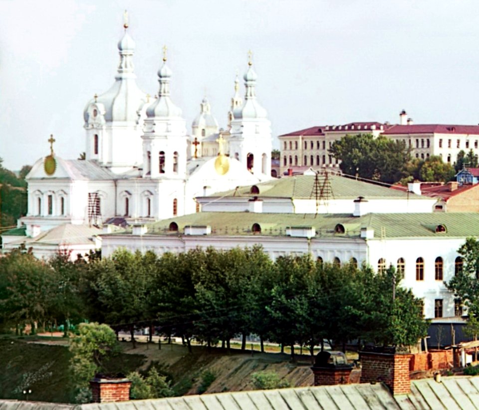 Viciebsk, Vialikaja, Jezuicki. Віцебск, Вялікая, Езуіцкі (S. Prokudin-Gorsky, 1912)