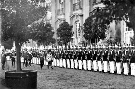 Victor Emanuel III of Savoy, king of Italy, visting German Emperor William II in Potsdam