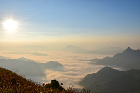 Sky mountains horizon