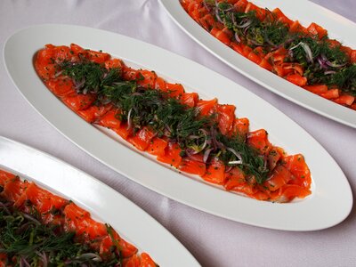 Marinated herbs buffet