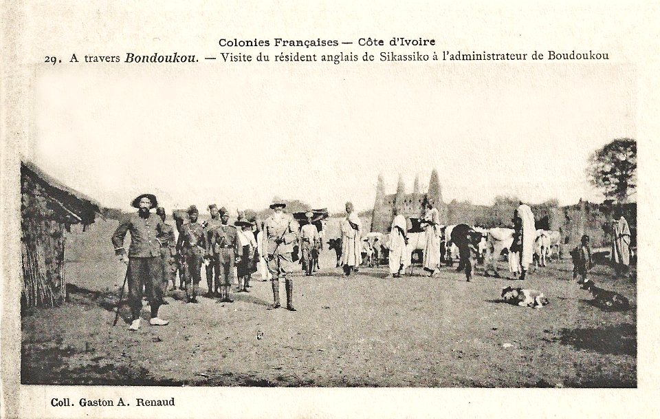 Visite du résident anglais de Sikassiko à l'administrateur de Bondoukou (Côte d'Ivoire)