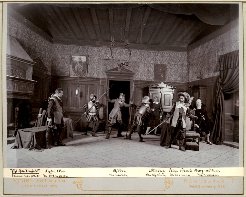 Vid Breitenfeld, Dramatiska teatern 1900. Föreställningsbild - SMV - H11 062
